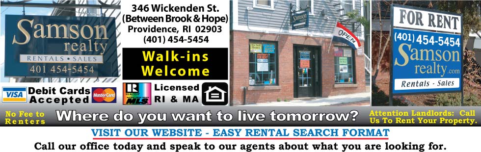 Sunny office space in the Jewelry district. Nice large brick building. 2000 sq. ft. for lease. Hardwoods throughout. Nice sunny space. Two bathrooms. Parking for 3 cars.        SamsonRealty.com                To make an appointment, or for more information on this or other listings, please call our office at 401-454-5454. We have a variety of commercial property for lease in Providence, most of Rhode Island, and nearby Massachusetts. Thank You.LISTING CODE: 4574    samsonmetro        &nbsp;               Sunny office space in the Jewelry district. Nice large brick building. 2000 sq. ft. for lease. Hardwoods throughout. Nice sunny space. Two bathrooms. Parking for 3 cars.                                                                &nbsp;    &nbsp;  															Basset St at  							(google map)				(yahoo map)					 Location: Providence, RIits NOT ok to contact this poster with services or other commercial interests		